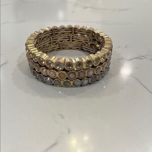 LOFT good and pastel stack of stretch bracelets